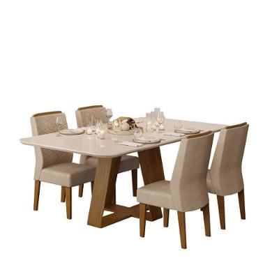 Sala De Jantar Mesa Freijó/Off White 4 Cad Freijó/Kraft