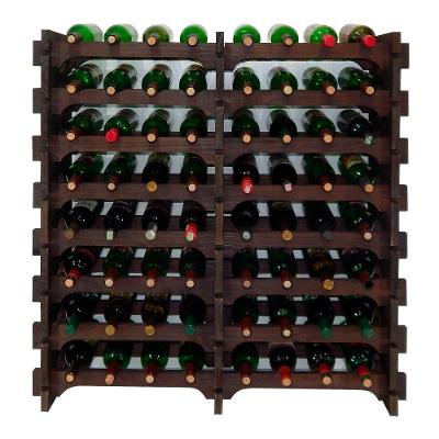 Adega Madeira 64 Garrafas Imbuia Cevey Adegas e Artesanatos