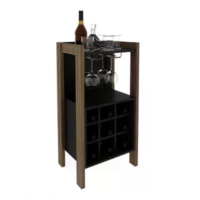 Adega Para Sala De Jantar 09 Garrafas Az1032 Nogal Preto Tecno Mobili Nogal Preto