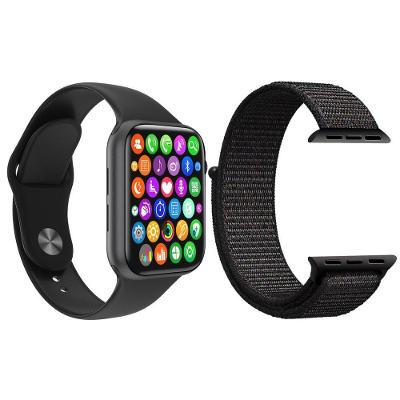Kit 1 Smartwatch W34 S Preto + 1 Pulseira Extra Nylon Preto