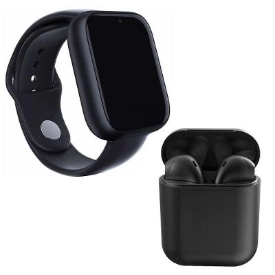 Kit 1 Smartwatch Z6 Preto + 1 Fone Bluetooth Inpods 12 Preto