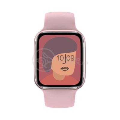 Smartwatch Hw22 Rosa Troca Pulseira Android Ios Cardíaco