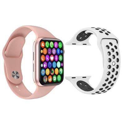 Kit 1 Smartwatch Rosa + 1 Pulseira Branco E Preto