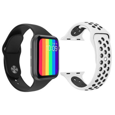 Kit 1 Smartwatch Preto + 1 Pulseira Branco E Preto