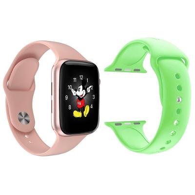 Kit 1 Smartwatch Ld5 Rosa + 1 Pulseira Extra Verde