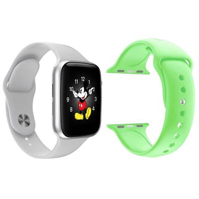 Kit 1 Smartwatch Branco + 1 Pulseira Extra Silicone Verde
