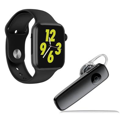 Kit 1 Smartwatch W34 Preto + 1 Fone Bluetooth Estéreo Preto