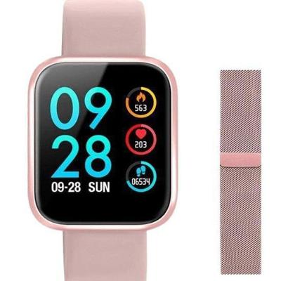 Smartwatch P80 Touch Monitor Pressão Android Ios - Rosa