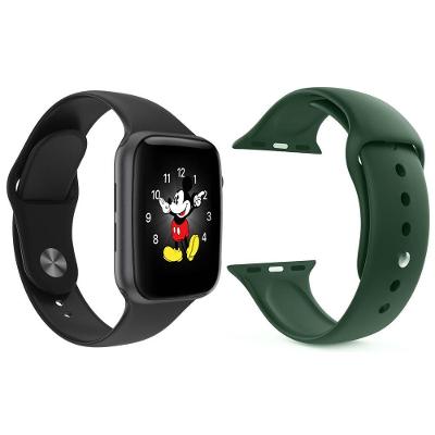 Kit 1 Smartwatch Ld5 Preto + 1 Pulseira Verde Escuro