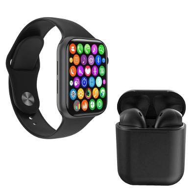 Kit 1 Smartwatch Iwo 8 Preto + 1 Fone Bluetooth I12 Preto