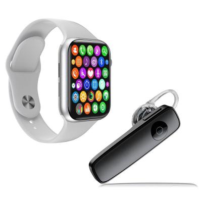 Kit 1 Smartwatch Branco Pulseira + Fone Estéreo Preto
