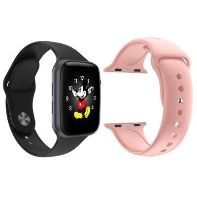Kit 1 Smartwatch Ld5 Preto + 1 Pulseira Extra Rosa