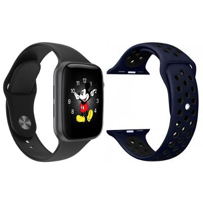 Kit 1 Smartwatch Preto + 1 Extra Azul E Preto
