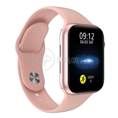 Smartwatch Hw22 Rosa Troca Pulseira Android Ios Cardíaco