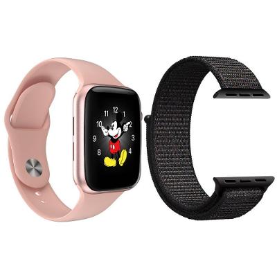 Kit 1 Smartwatch Ld5 Rosa + 1 Pulseira Extra Preto