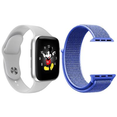 Kit 1 Smartwatch Ld5 Branco + 1 Pulseira Extra Nylon Azul
