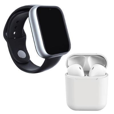 Kit 1 Smartwatch Z6 Prata + 1 Fone Inpods 12 Branco