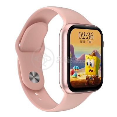 Smartwatch Hw22 Rosa Troca Pulseira Android Ios Cardíaco