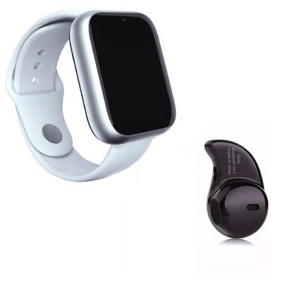 Kit 1 Smartwatch A1 Pro Plus Branco + 1 Mini Fone Preto