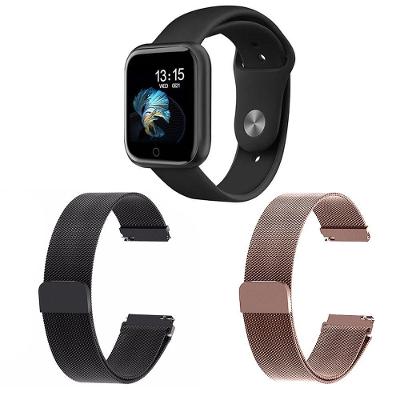 Kit 1 Smartwatch P70 Preto + 2 Pulseiras Preto E Rosa