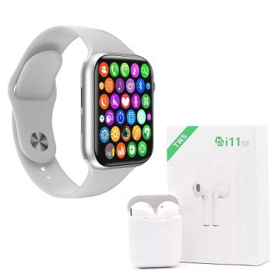 Kit 1 Smartwatch Branco + Fone I11 Tws Branco Smart Bracelet