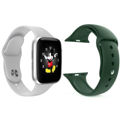 Kit 1 Smartwatch Ld5 Branco + 1 Pulseira Verde Escuro