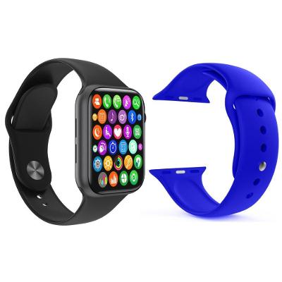 Kit 1 Smartwatch9 Lite Preto + 1 Pulseira Extra Azul