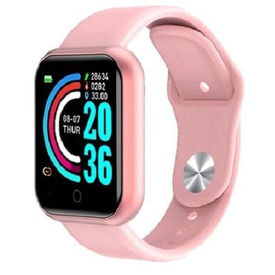 Kit 4 Relógio Inteligente Smartwatch D20 Rosa