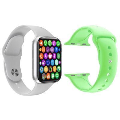 Kit 1 Relógio Smartwatch S Branco + 1 Pulseira Verde Escuro