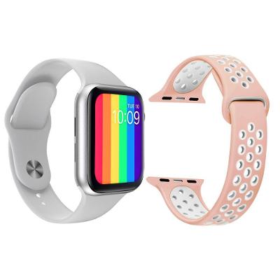 Kit 1 Smartwatch Iwo12 Branco + 1 Pulseira Extra Sport Rosa