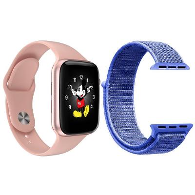Kit 1 Smartwatch Ld5 Rosa + 1 Pulseira Extra Azul
