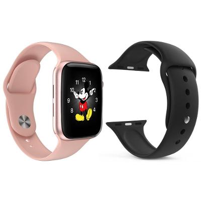 Kit 1 Smartwatch Ld5 Rosa + 1 Pulseira Extra Silicone Preto