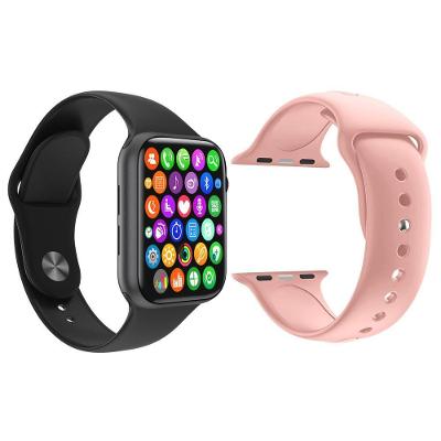 Kit 1 Smartwatch Iwo 8 Preto + 1 Pulseira Extra Rosa