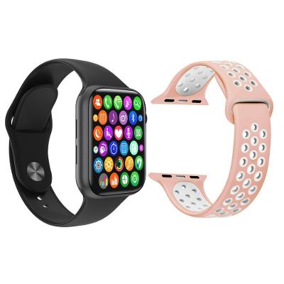 Kit 1 Smartwatch Iwo8 Preto + 1 Pulseira Extra Sport Rosa