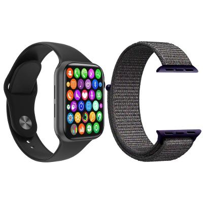 Kit 1 Smartwatch Iwo8 Preto + 1 Pulseira Extra Azul Marinho
