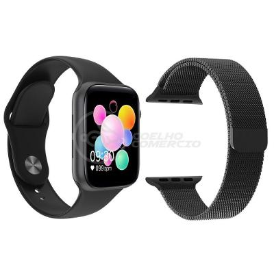 Smartwatch U78 Plus Preto + 1 Pulseira Extra Preto
