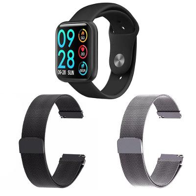 Kit 1 Relógio Smartwatch Preto + 2 Pulseiras Preto E Prata