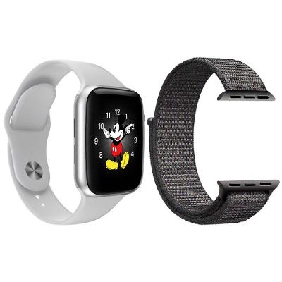 Kit 1 Smartwatch Ld5 Branco + 1 Pulseira Extra Nylon Cinza