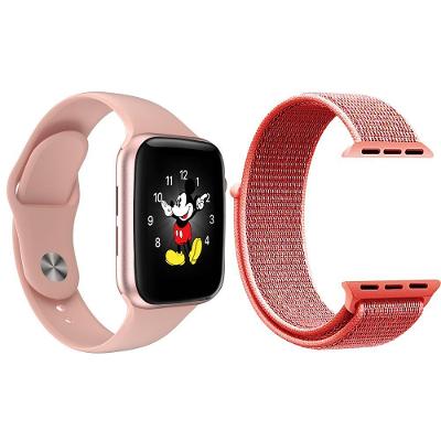 Kit 1 Smartwatch Ld5 Rosa + 1 Pulseira Extra Rosa Shock