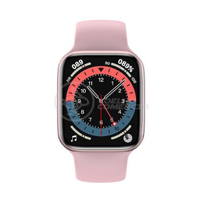 Smartwatch Hw22 Rosa Troca Pulseira Android Ios Cardíaco
