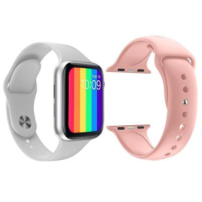 Kit 1 Smartwatch Iwo12 Lite Branco + 1 Pulseira Rosa