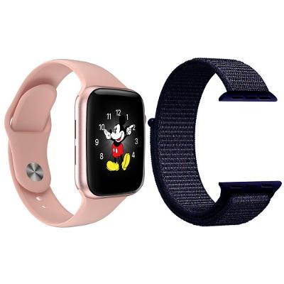 Kit 1 Relógio Smartwatch Ld5 Rosa + 1 Pulseira Azul