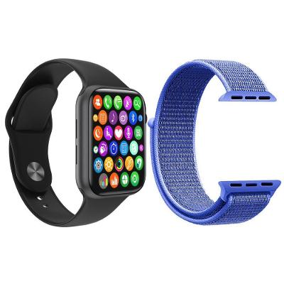Kit 1 Relógio Smartwatch S Preto + 1 Pulseira Nylon Azul