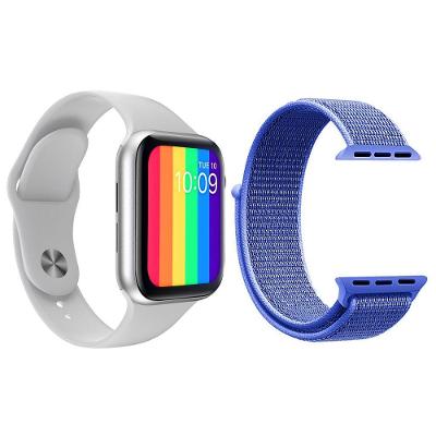 Kit 1 Smartwatch Iwo12 Lite Branco + 1 Pulseira Azul
