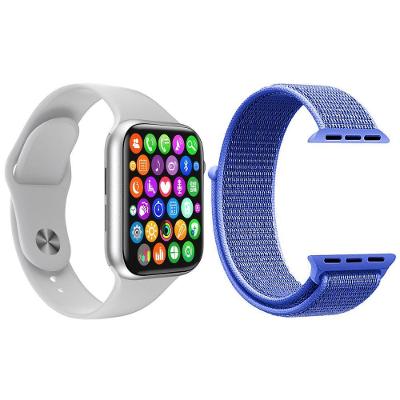 Kit 1 Smartwatch W34 S Branco + 1 Pulseira Extra Azul