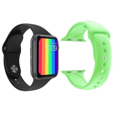 Kit 1 Smartwatch Iwo12 Lite Preto + 1 Pulseira Verde Claro