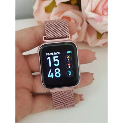 Kit Relógio Smartwatch Rose + 2 Pulseiras + Fone Bluetooth