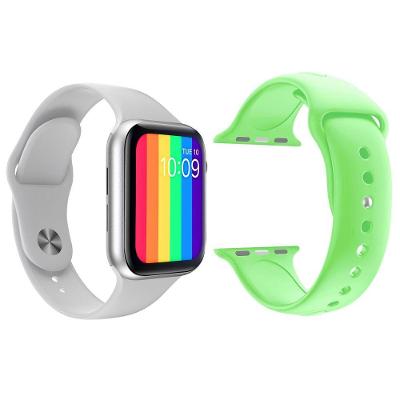 Kit 1 Smartwatch Iwo12 Lite Branco + 1 Pulseira Verde Claro
