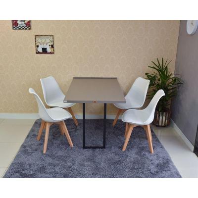 Conjunto Mesa Dobrável Retrátil 120x75 Volpi e 4 Cadeiras Leda Branca