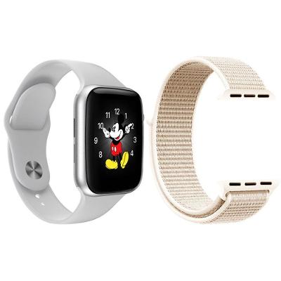Kit 1 Smartwatch Ld5 Branco + 1 Pulseira Extra Rosa Vintage